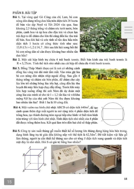 toán thực tế - lớp 9