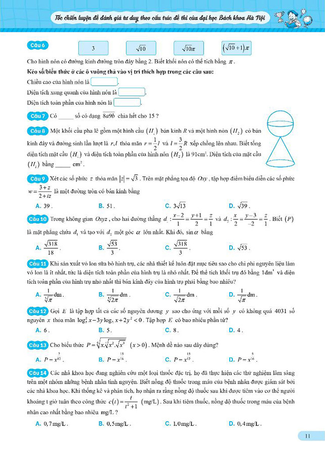Toc Chien - Luyen De Kiem Tra Tu Duy - Theo Cau Truc De Thi Cua Dai Hoc Bach Khoa Ha Noi (Tai Ban 2025)