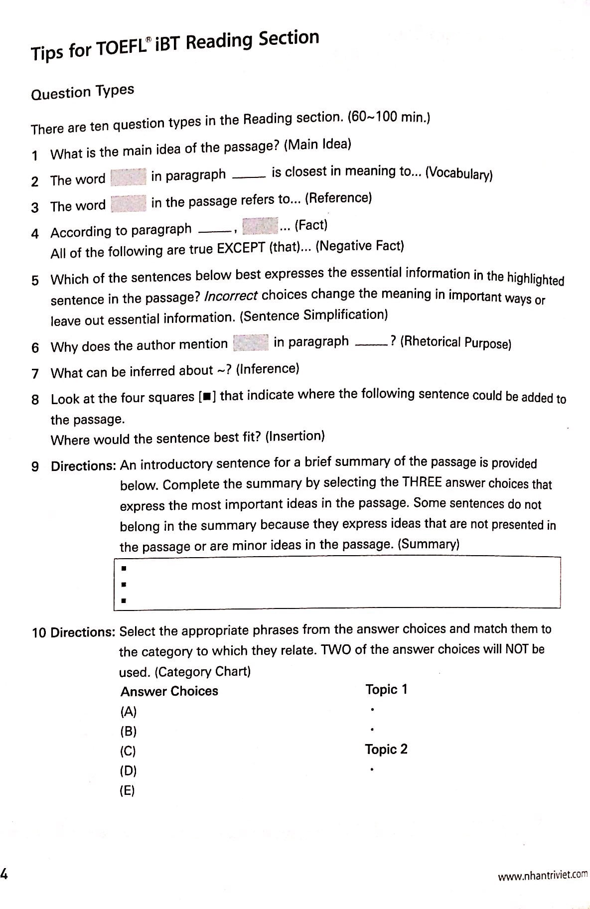 toefl ibt activator reading (tập 3) - advanced
