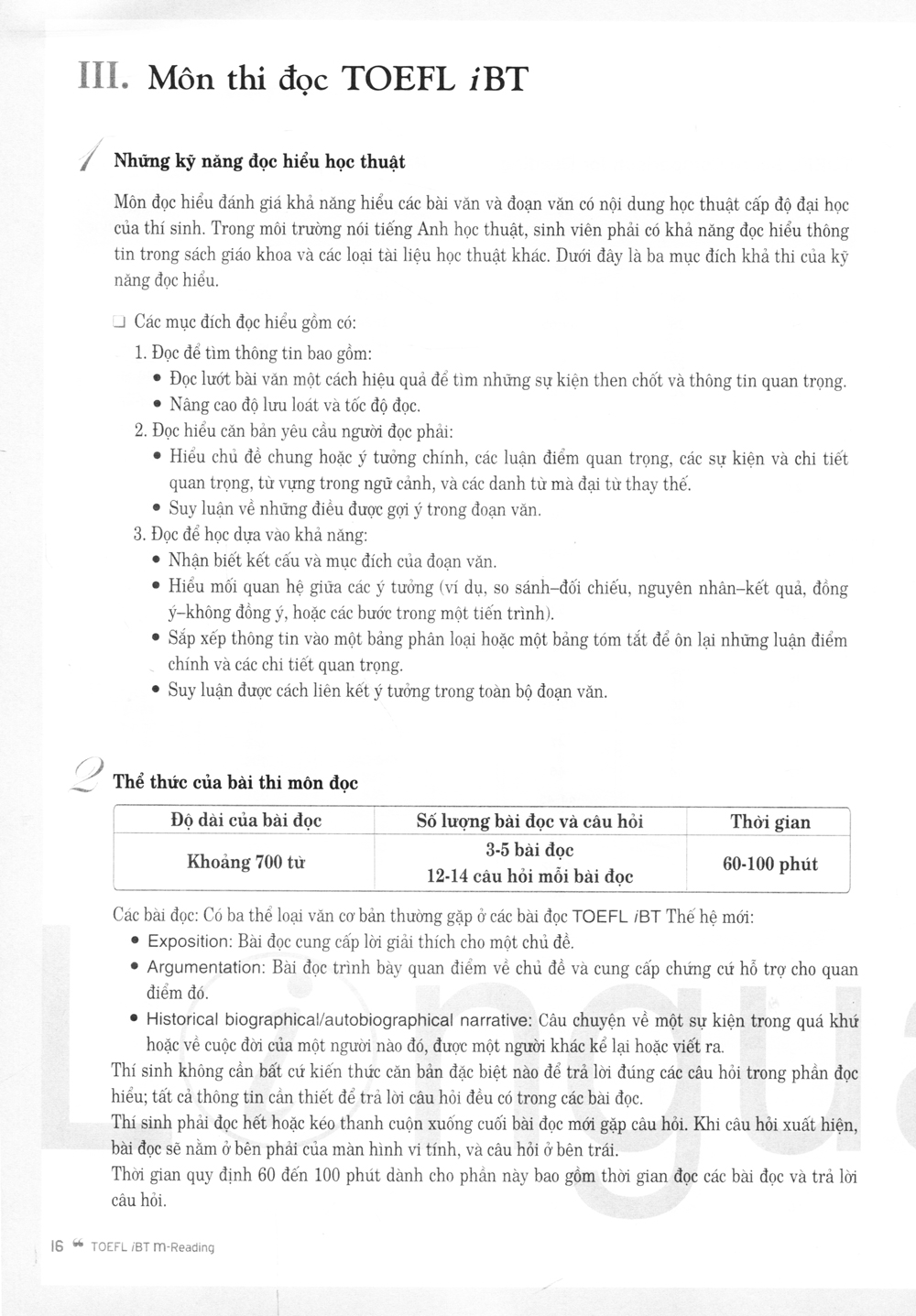 toefl ibt m reading (intermediate level)