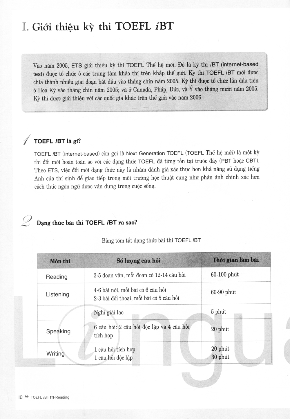 toefl ibt m reading (intermediate level)