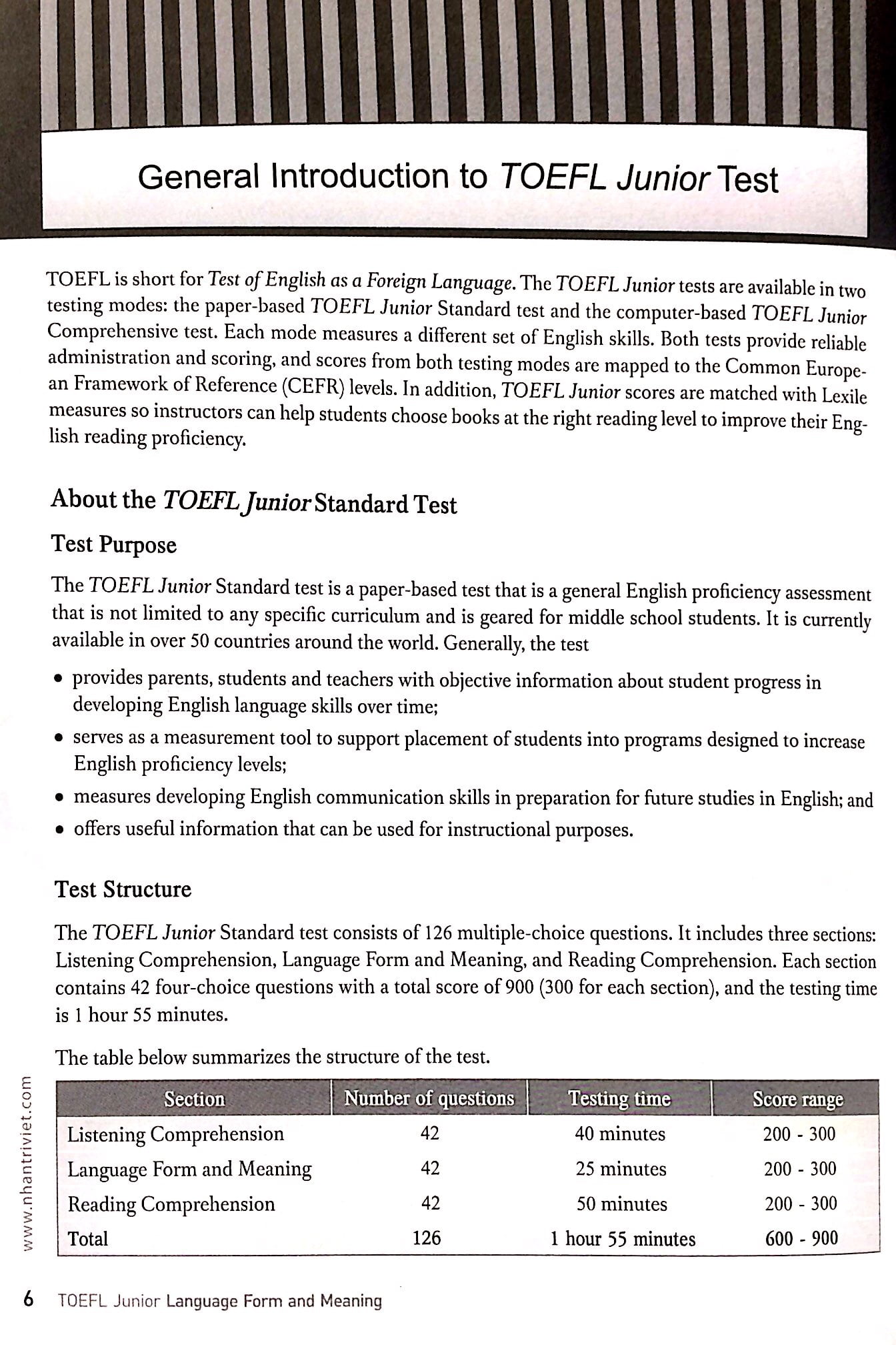 toefl junior language form and meaning