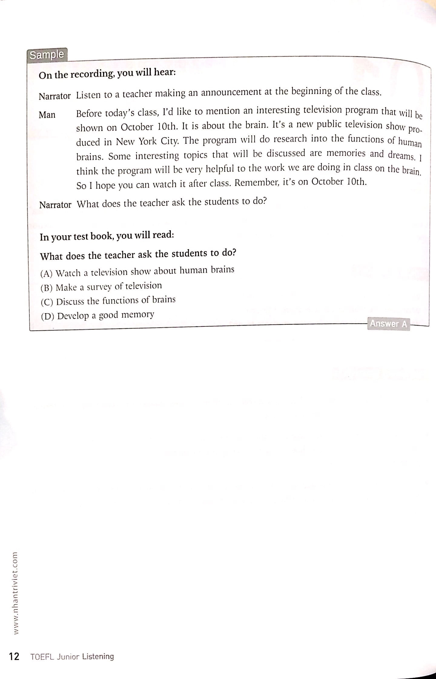 toefl junior listening (kèm cd)