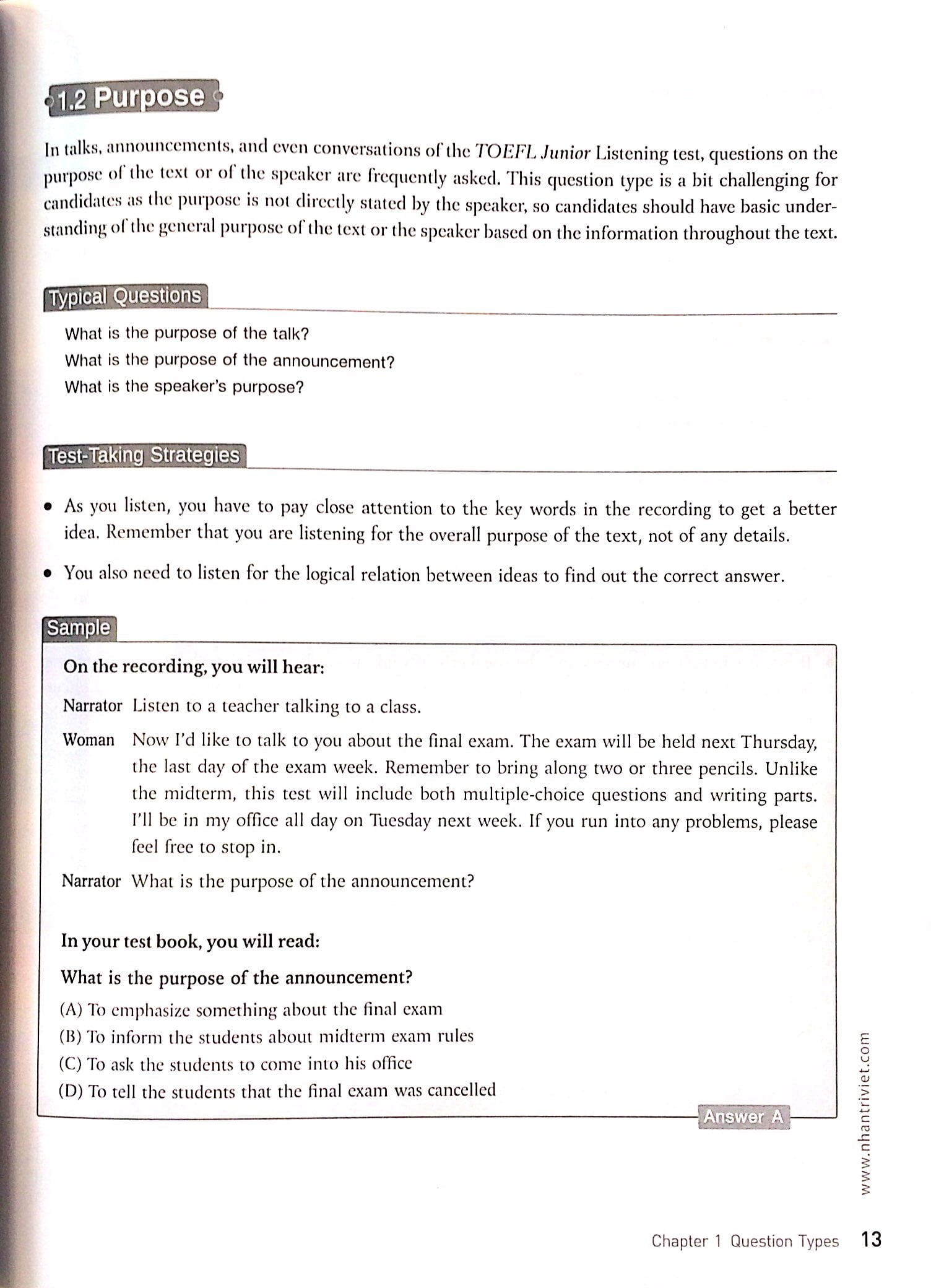 toefl junior listening (kèm cd)