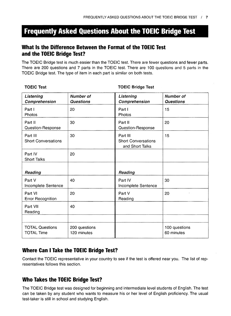 toeic bridge test - 2019