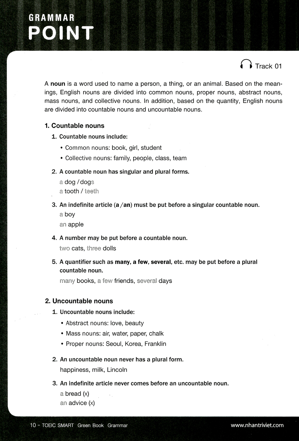 toeic smart - green book grammar (kèm cd)