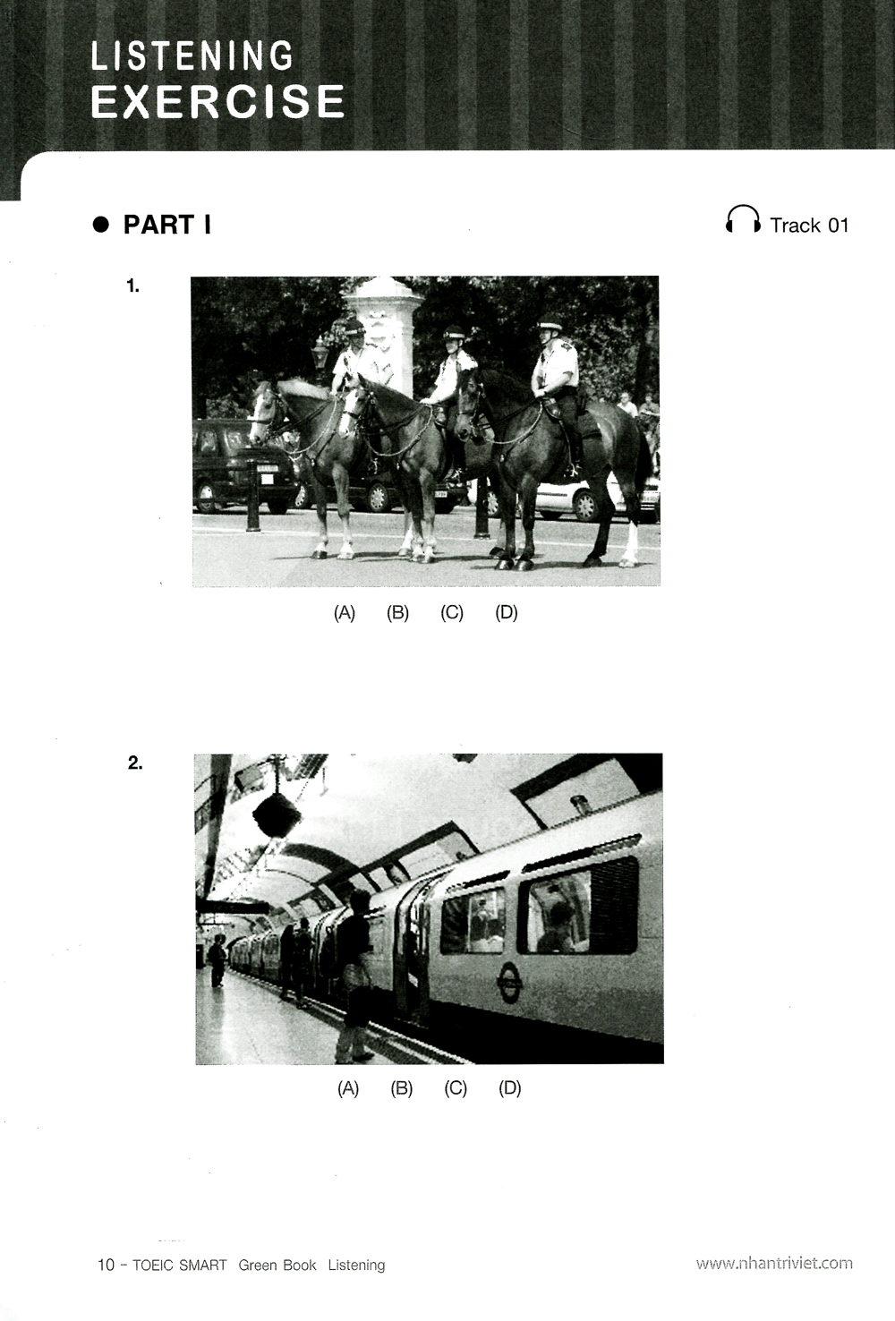 toeic smart: green book - listening (tái bản 2018)