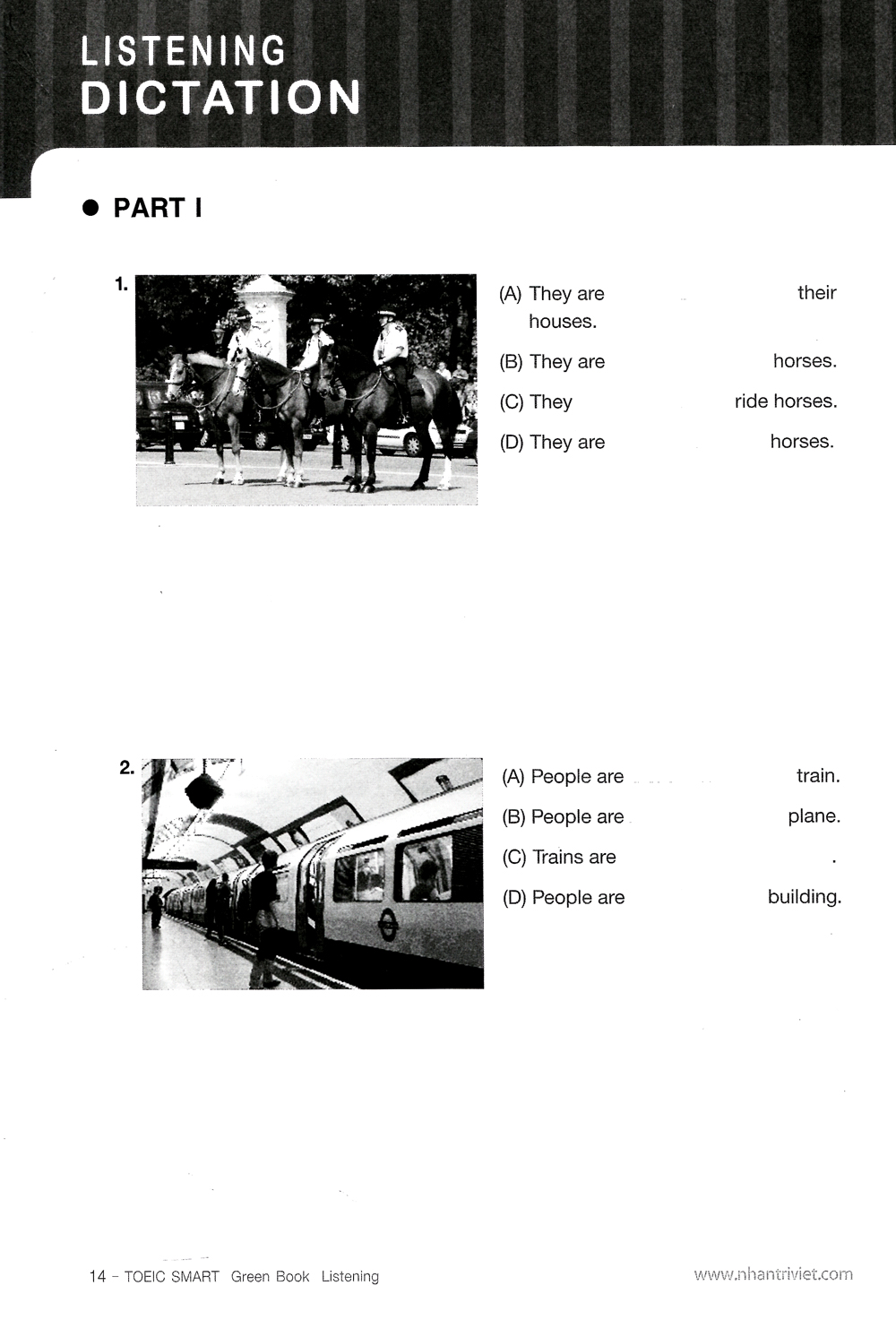 toeic smart: green book - listening (tái bản 2018)
