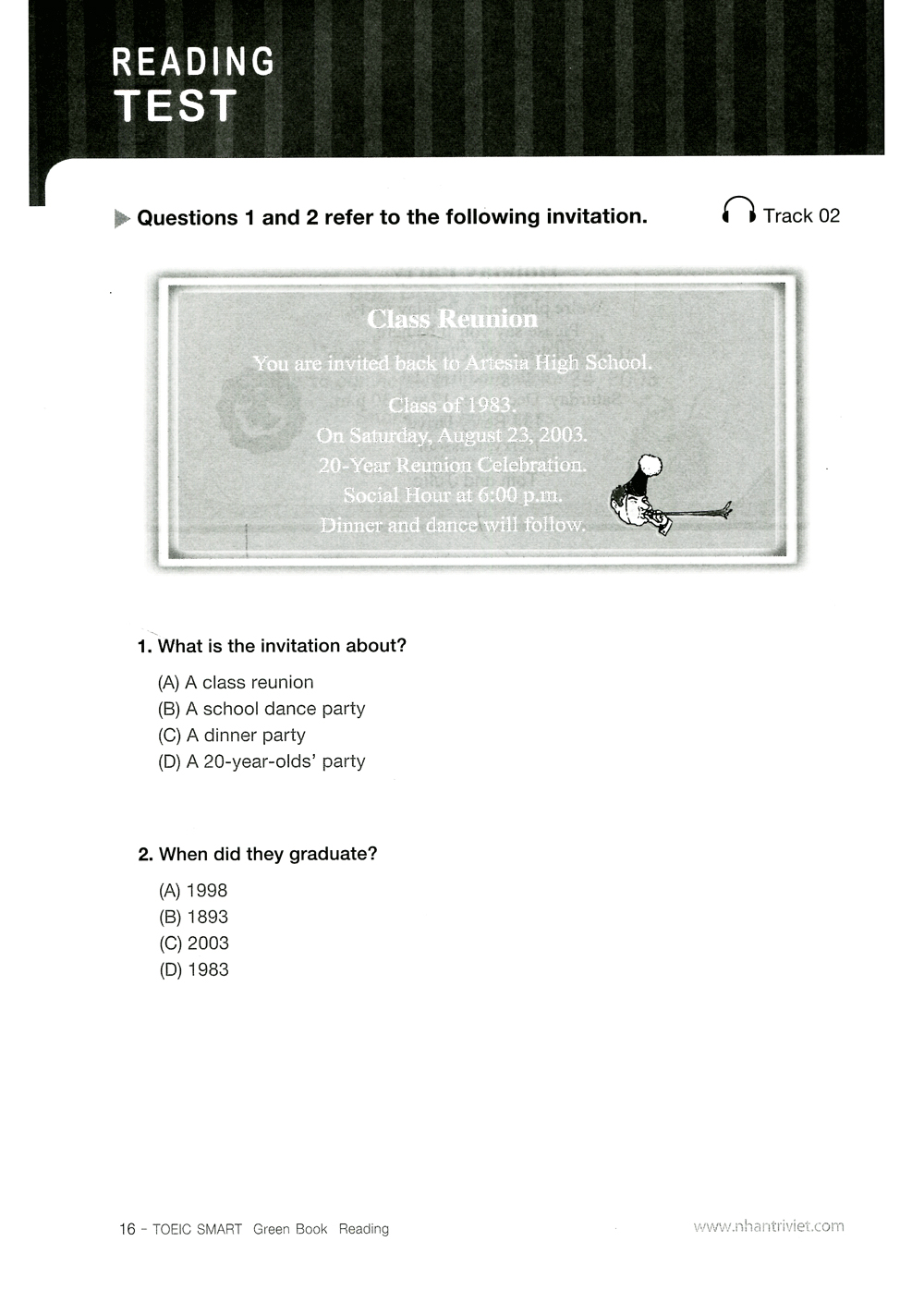 toeic smart - green book reading (kèm cd)