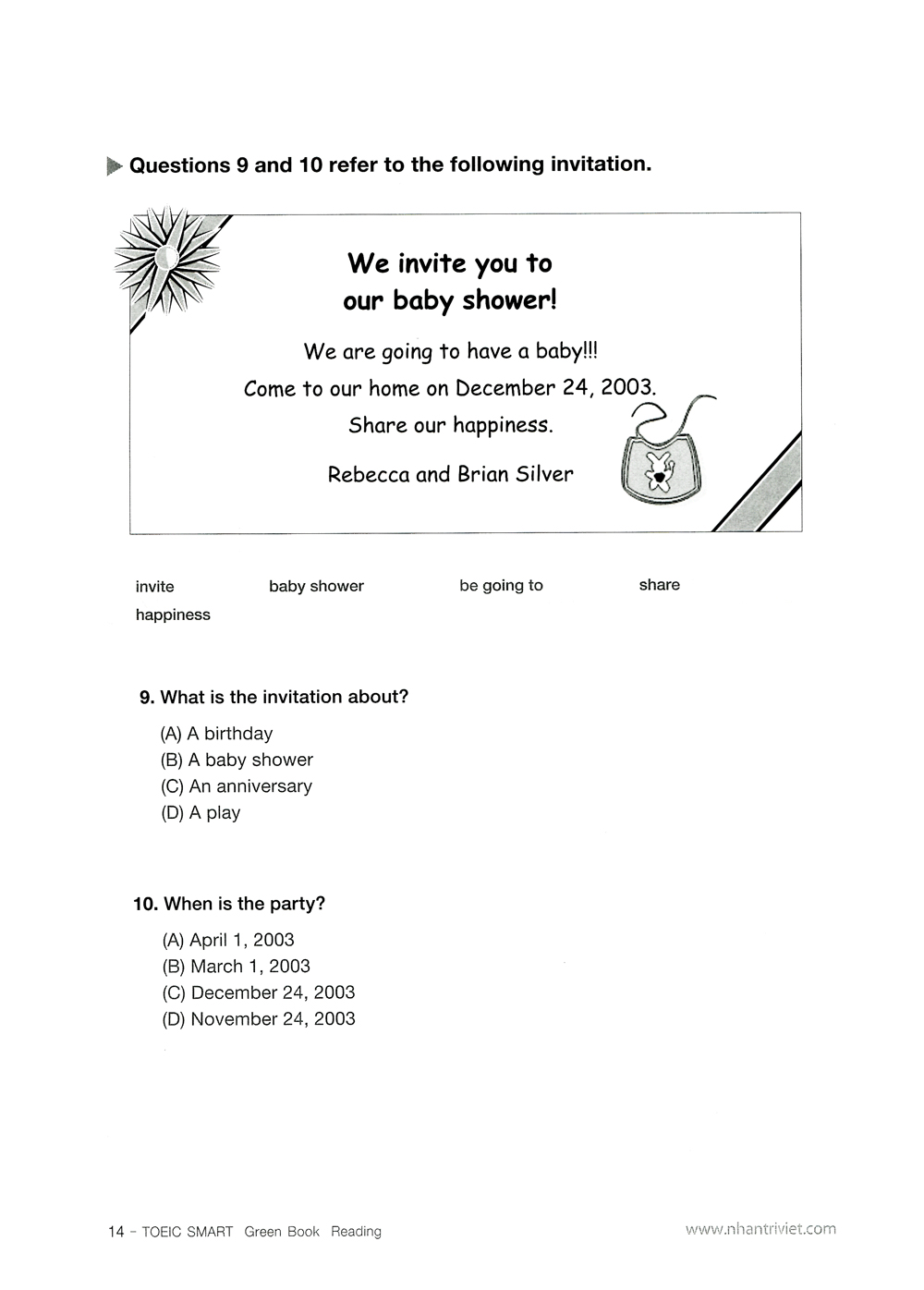 toeic smart - green book reading (kèm cd)