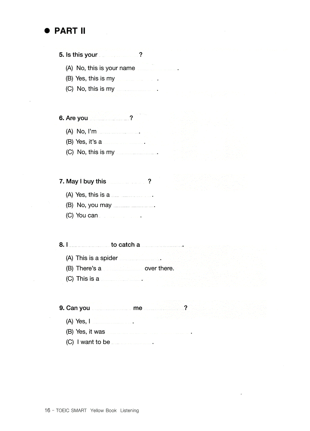 toeic smart - yellow book listening (kèm cd)
