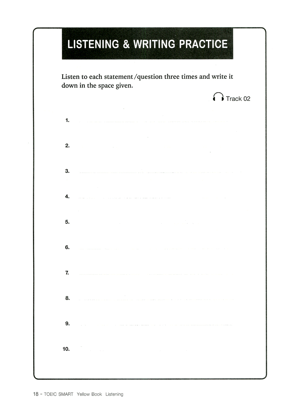 toeic smart - yellow book listening (kèm cd)
