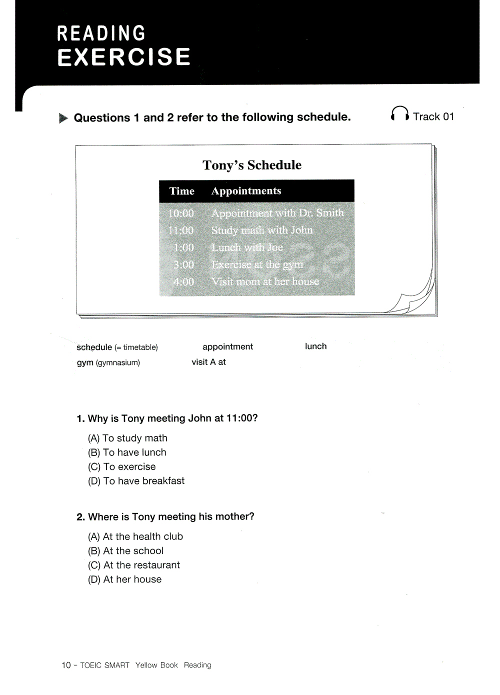 toeic smart - yellow book reading (kèm cd)