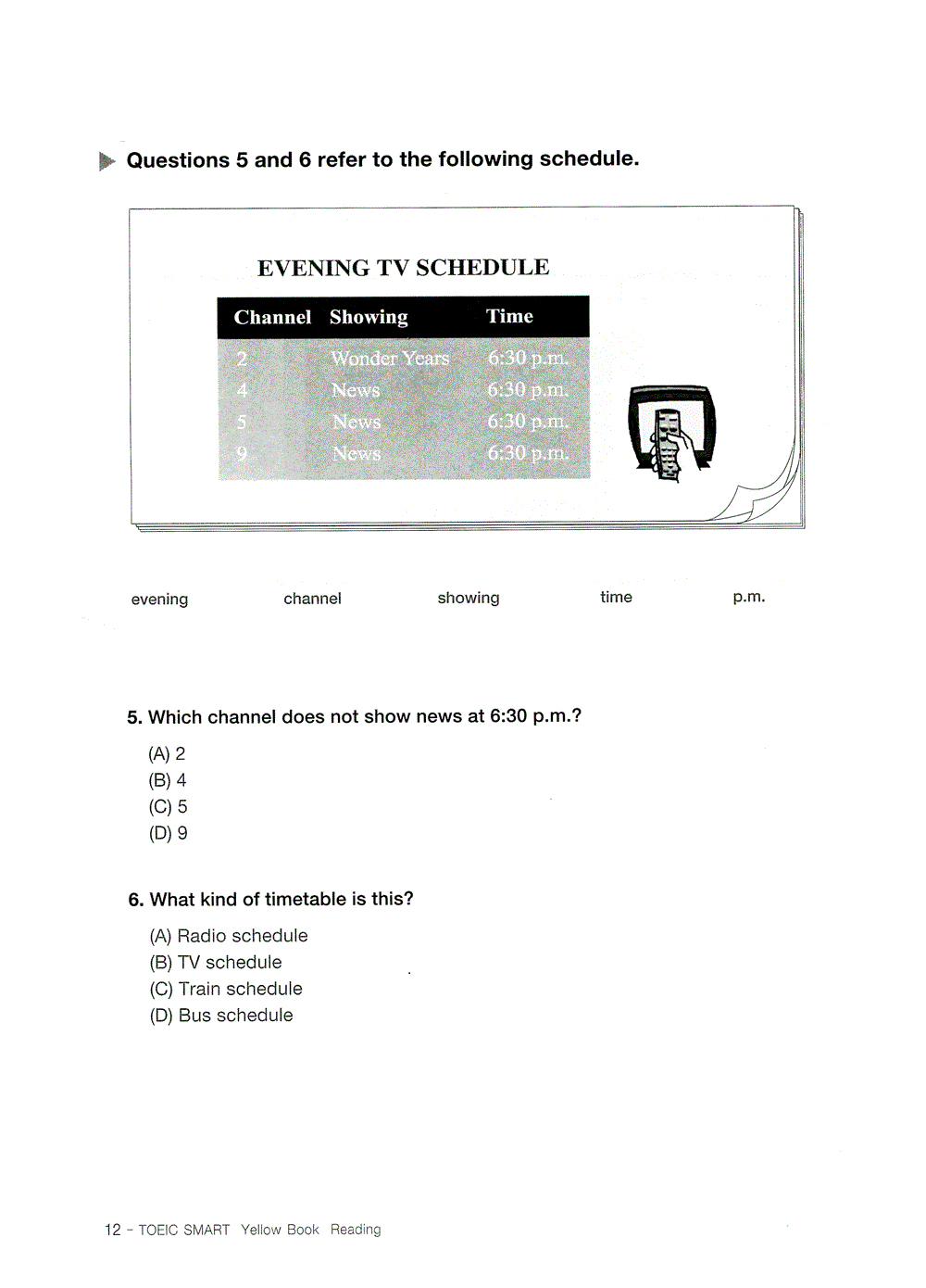toeic smart - yellow book reading (kèm cd)