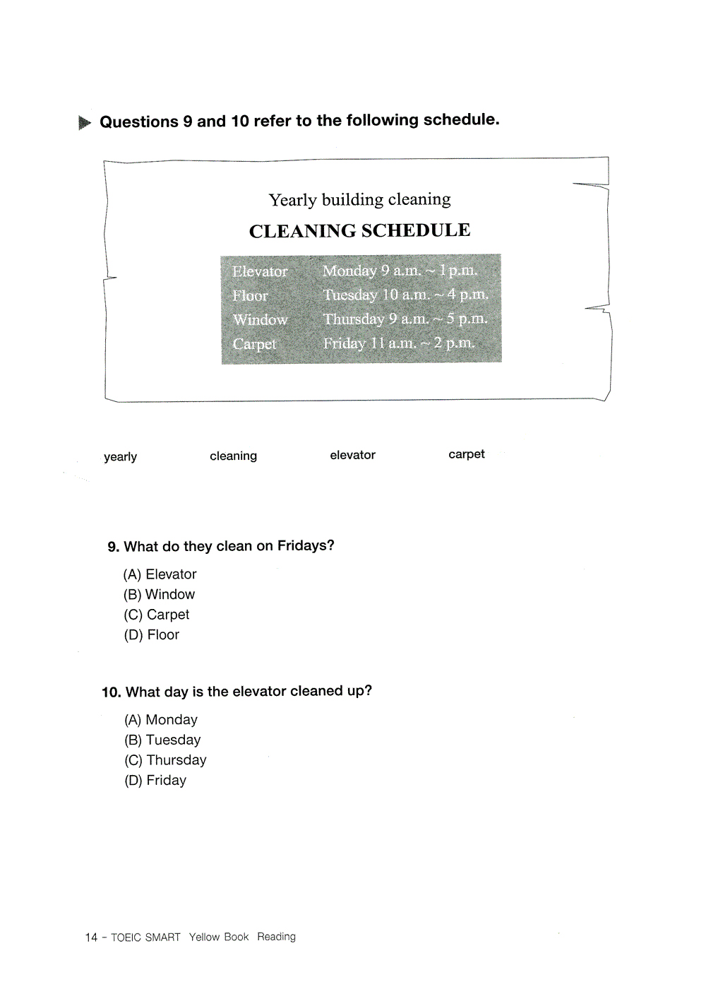 toeic smart - yellow book reading (kèm cd)