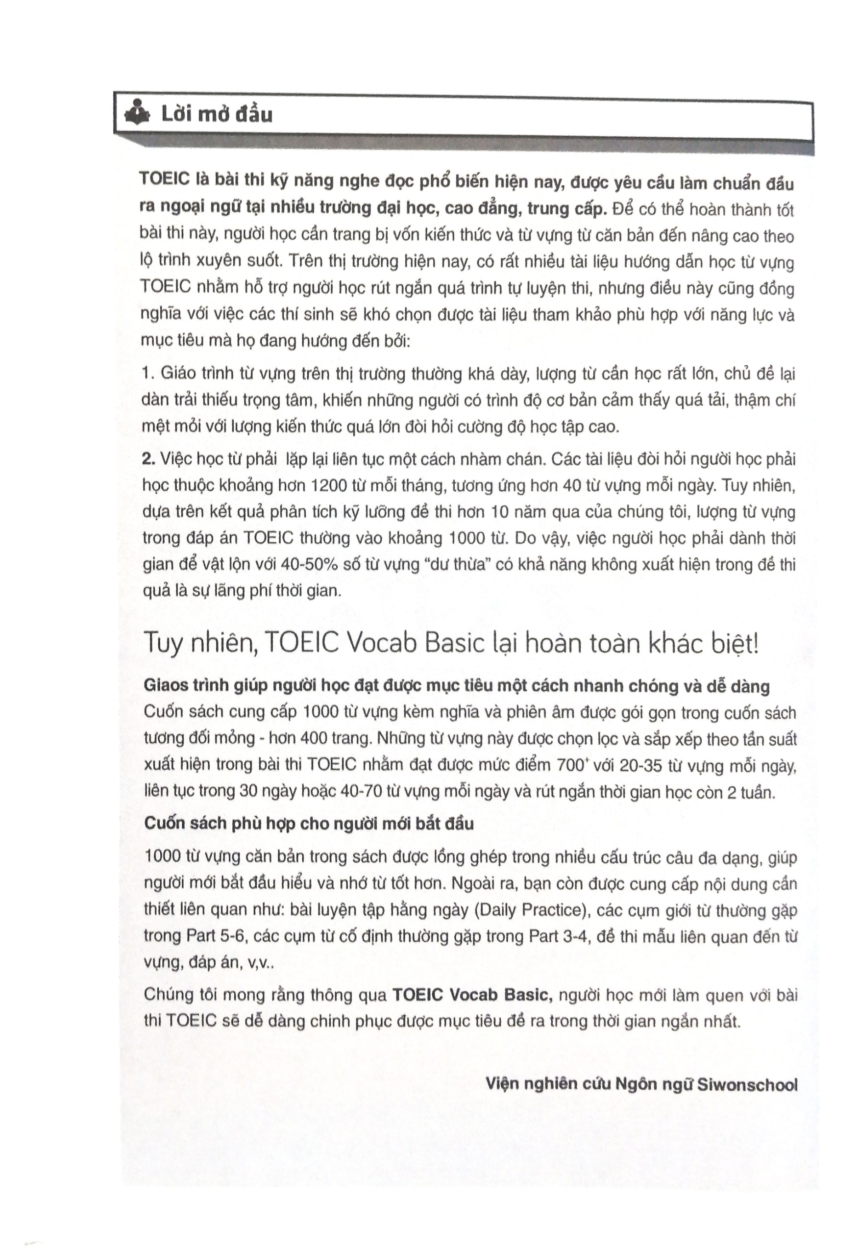 toeic vocab basic - 1000 từ vựng cơ bản kèm bài tập dành cho người mới bắt đầu (tái bản 2023)