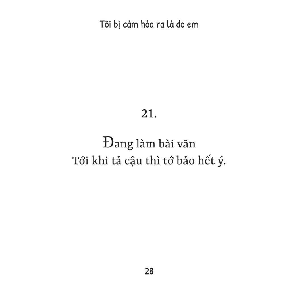 tôi bị cảm hóa ra là do em
