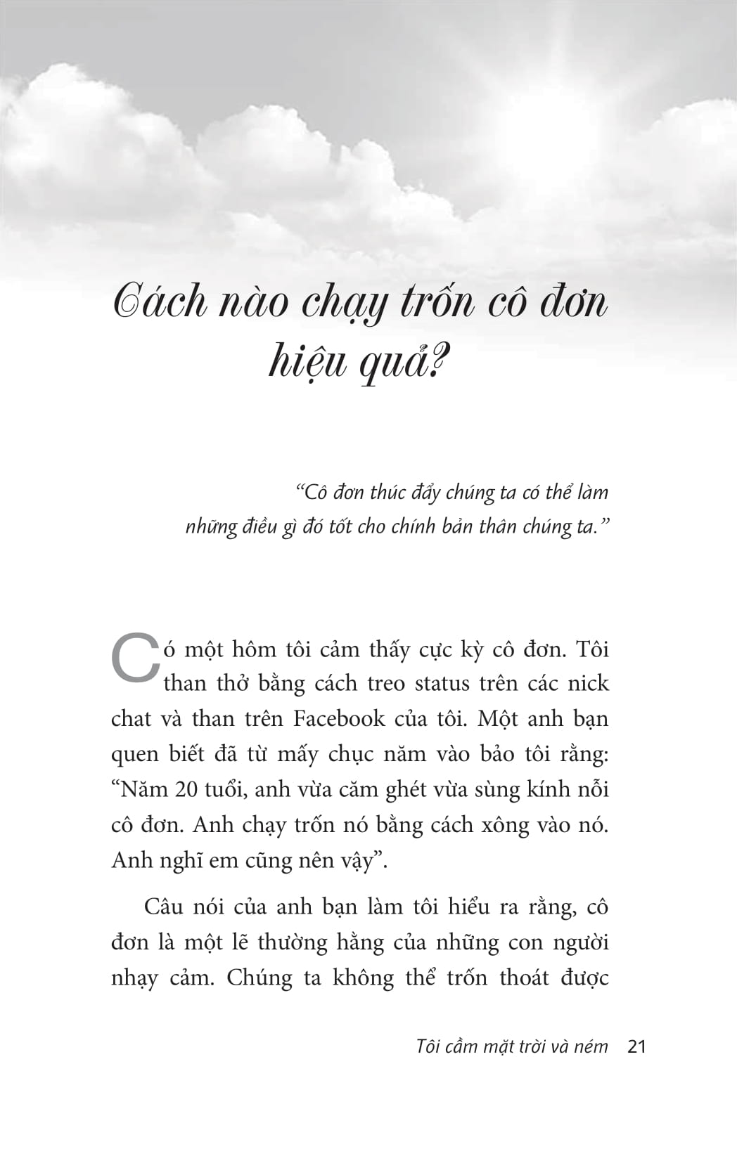 tôi cầm mặt trời và ném