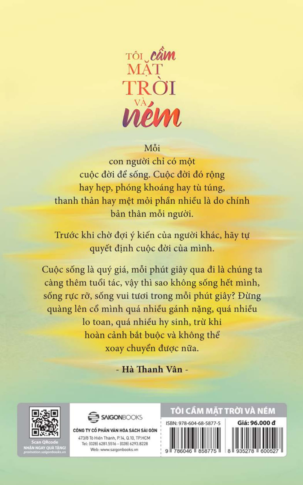 tôi cầm mặt trời và ném