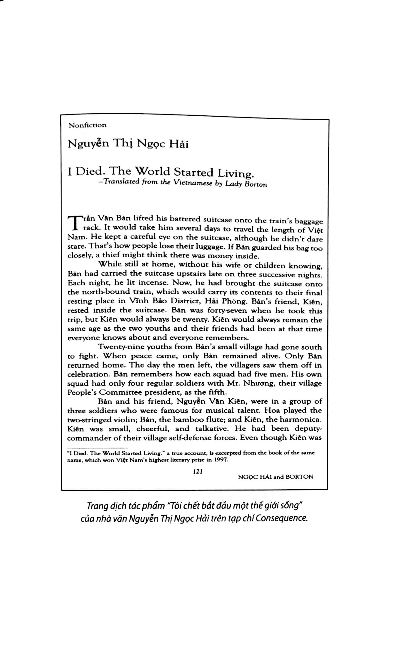 tôi chết bắt đầu một thế giới sống