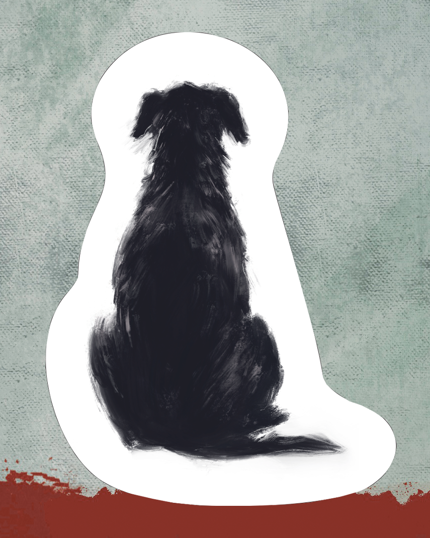 tôi có một con chó mực tên của nó là trầm cảm