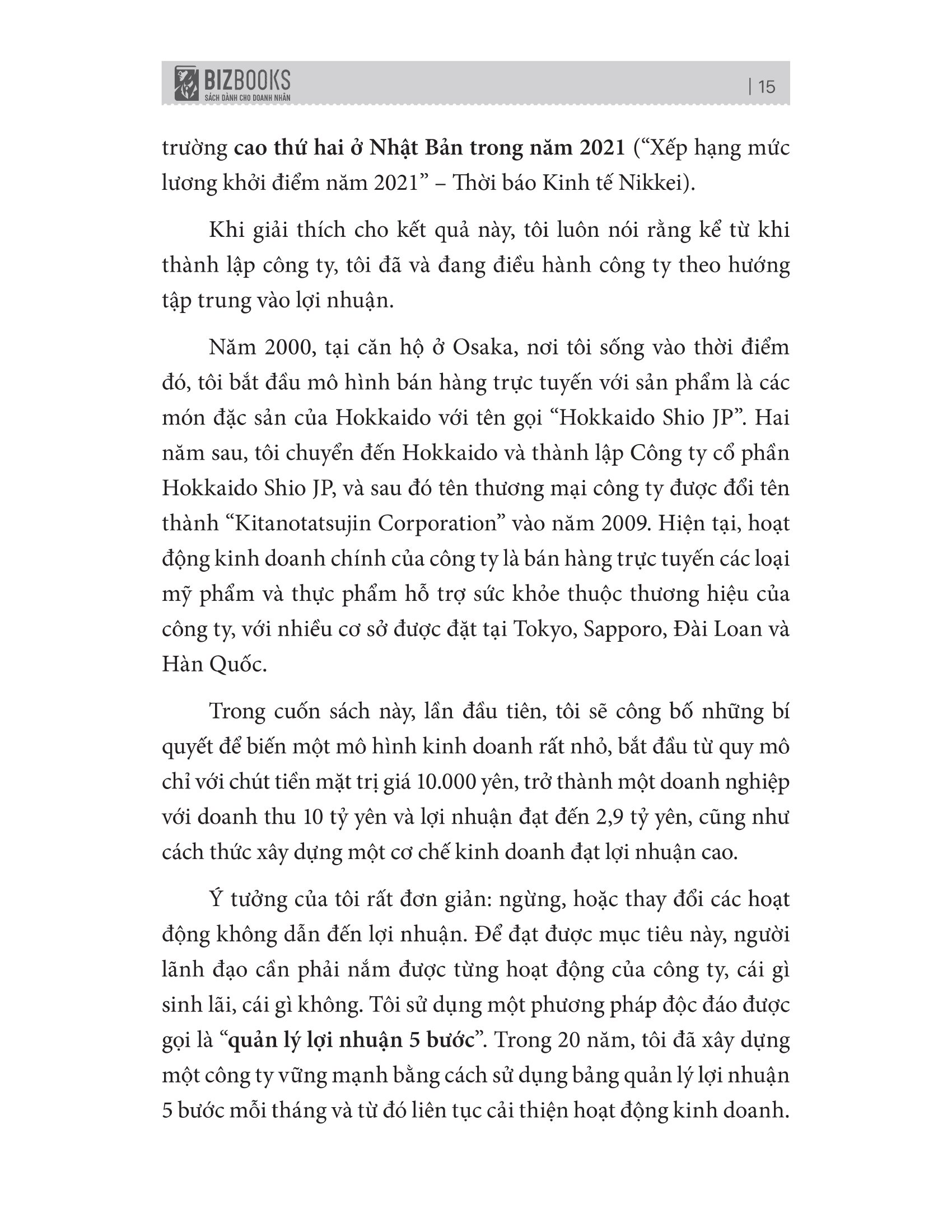 tối đa hoá lợi nhuận - bí quyết kinh doanh để đạt tỷ suất lợi nhuận 29% của tập đoàn kitanotatsujin