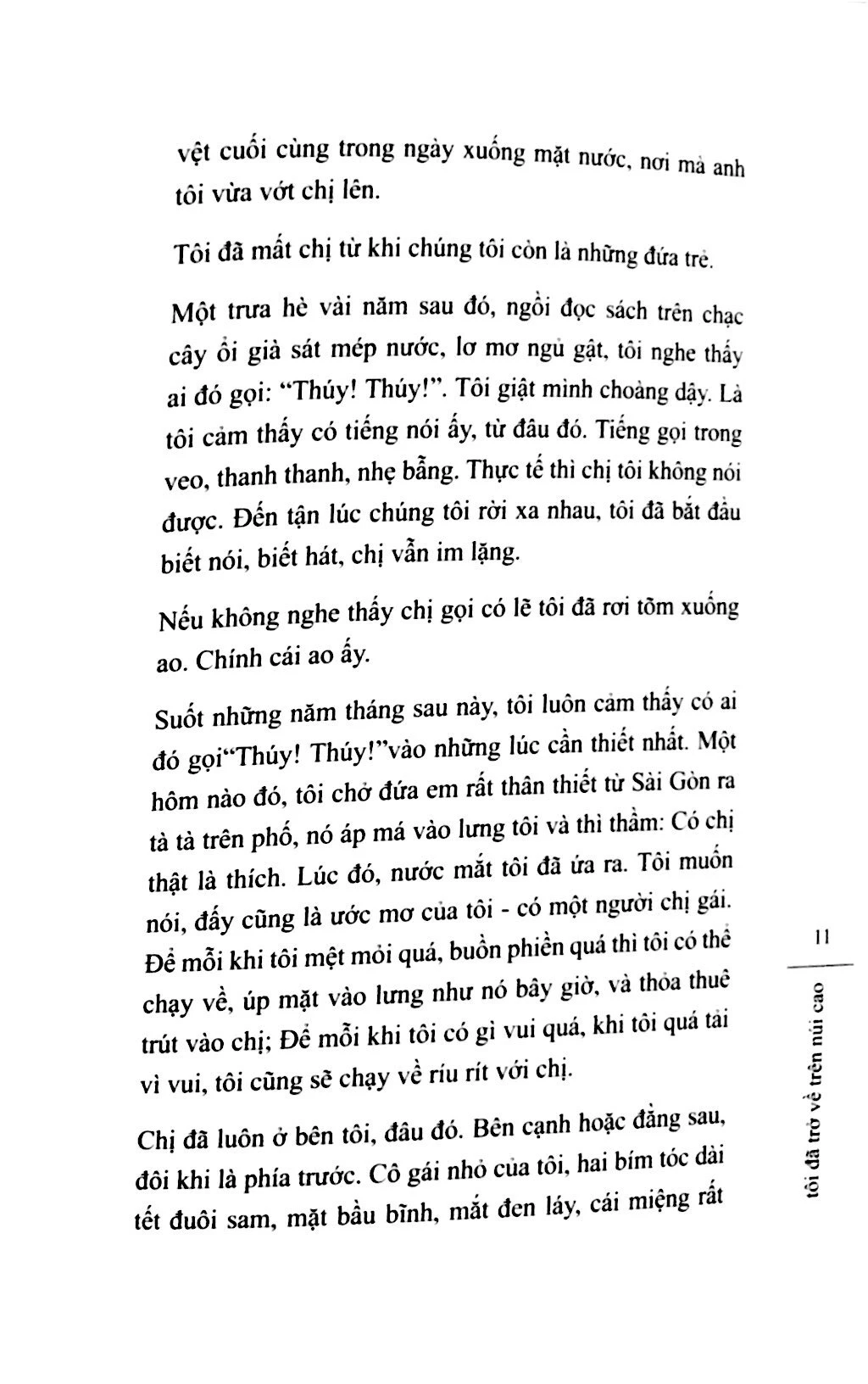 tôi đã trở về trên núi cao