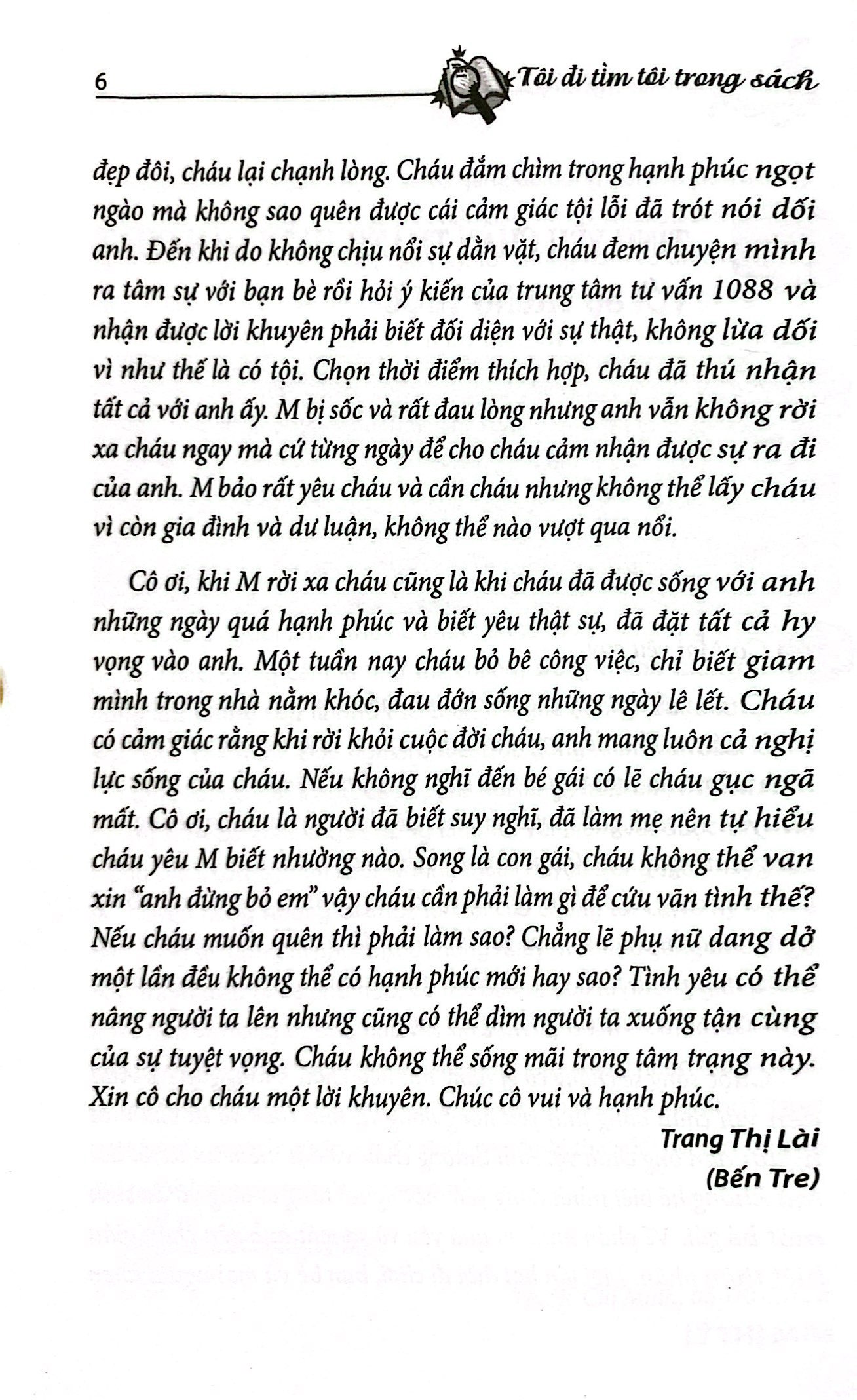 tôi đi tìm tôi trong sách