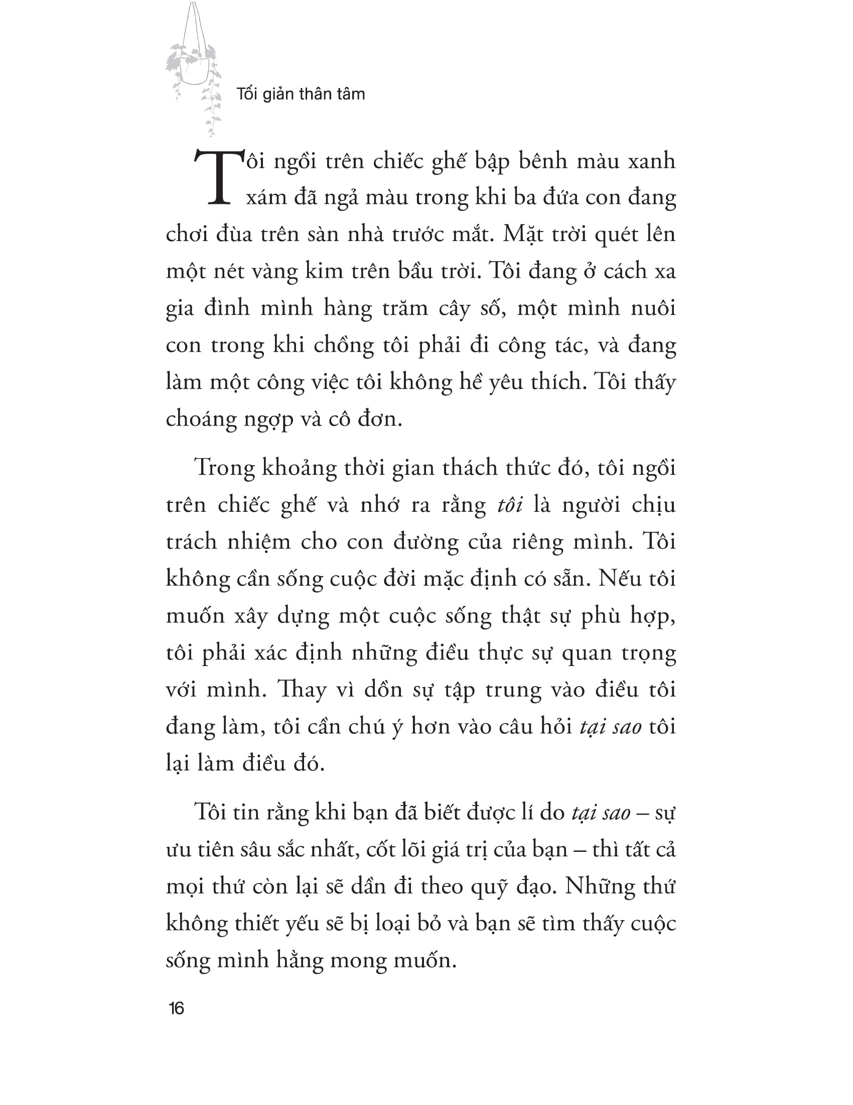 tối giản thân tâm