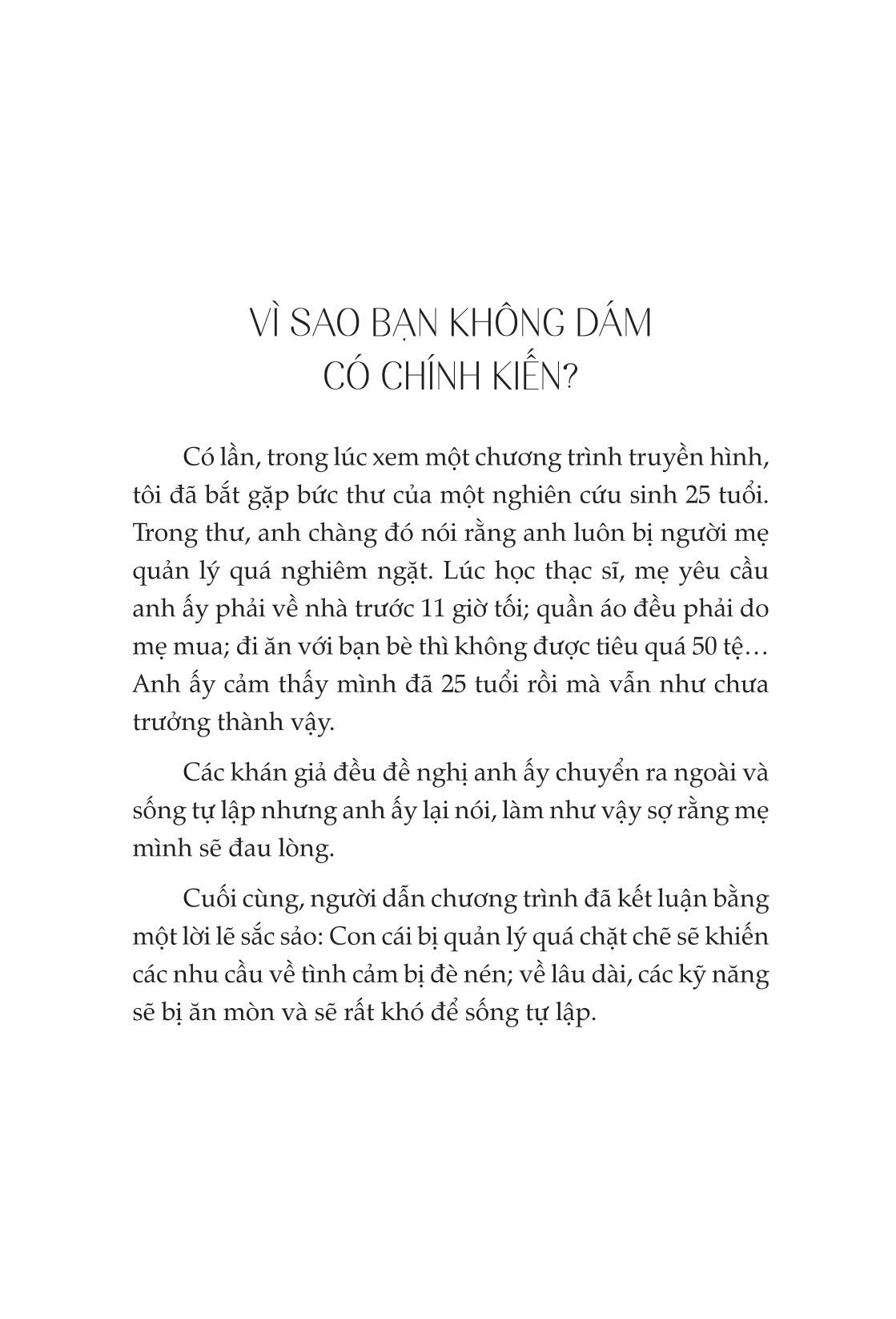 tôi hạnh phúc vì dám sống cuộc đời của riêng mình