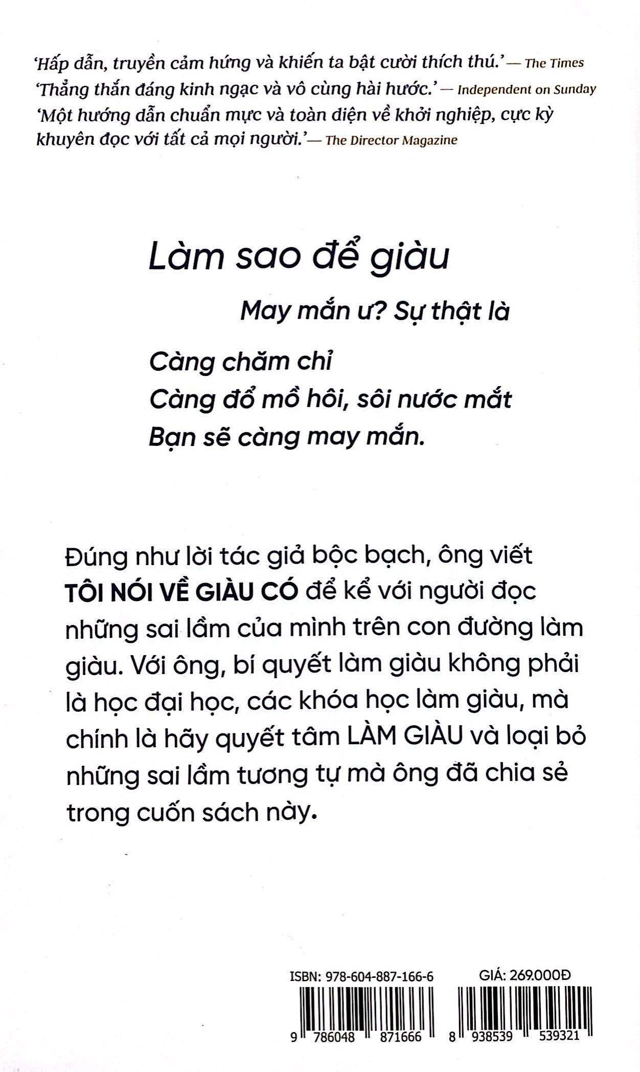 tôi nói về giàu có - tri thức tinh lọc từ một trong những doanh nhân tự thân giàu có nhất nước anh