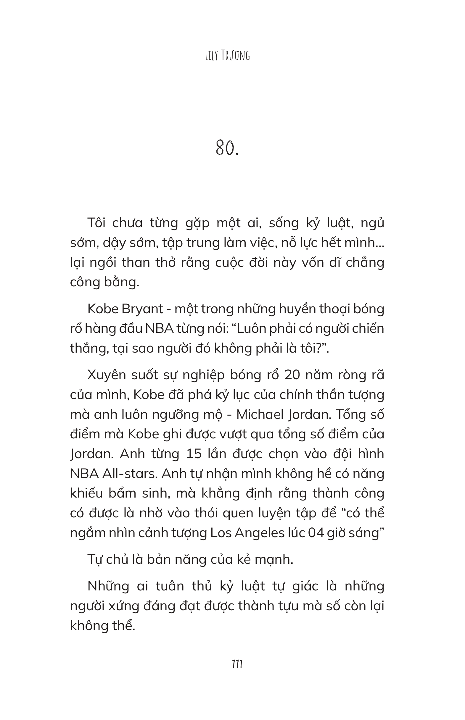 tôi thích dáng vẻ nỗ lực của chính mình