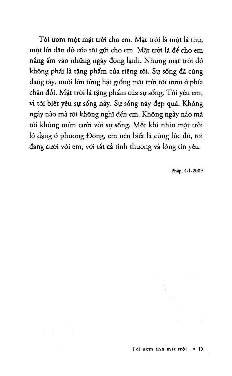 tôi ươm ánh mặt trời