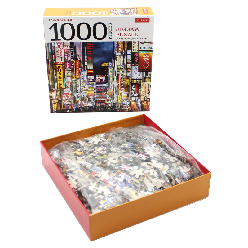 tokyo by night - 1000 piece jigsaw puzzle : tokyo's kabuki-cho district at night: finished size 24 x 18 inches (61 x 46 cm)