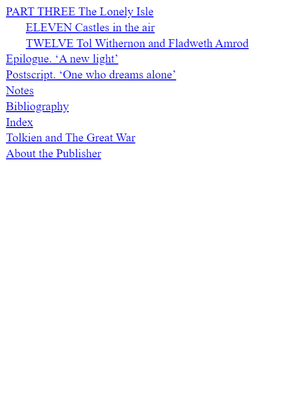 tolkien and the great war: the threshold of middle-earth