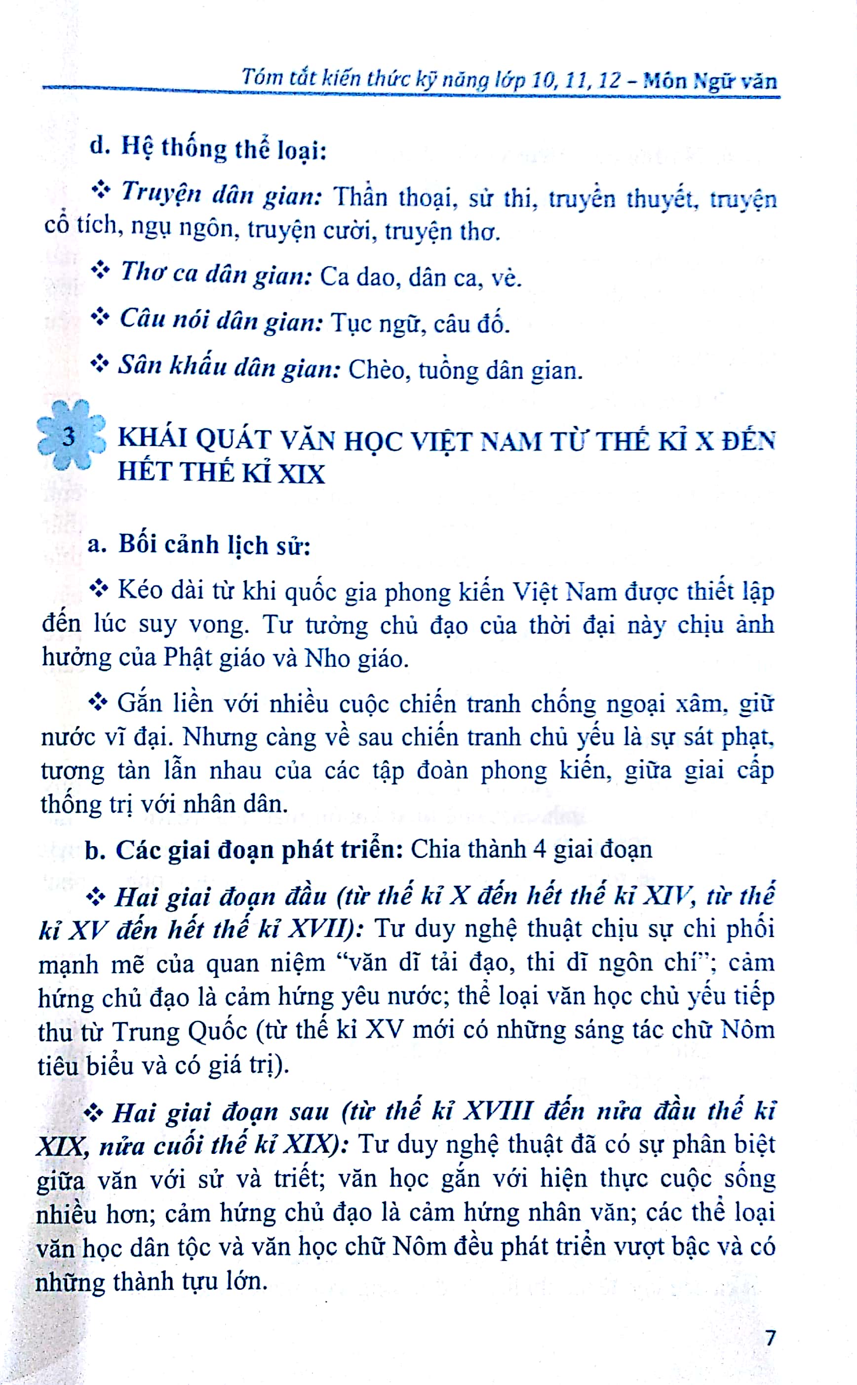 tóm tắt kiến thức - kĩ năng lớp 10/11/12 môn ngữ văn chuẩn bị cho kì thi thpt