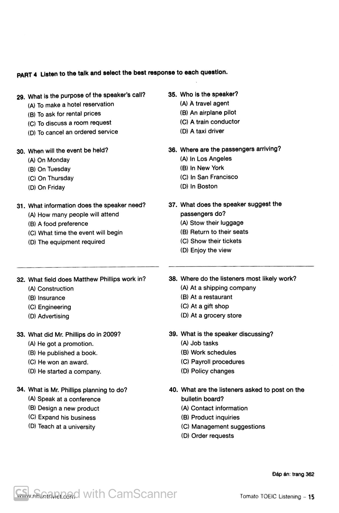 tomato toeic listening (kèm cd)