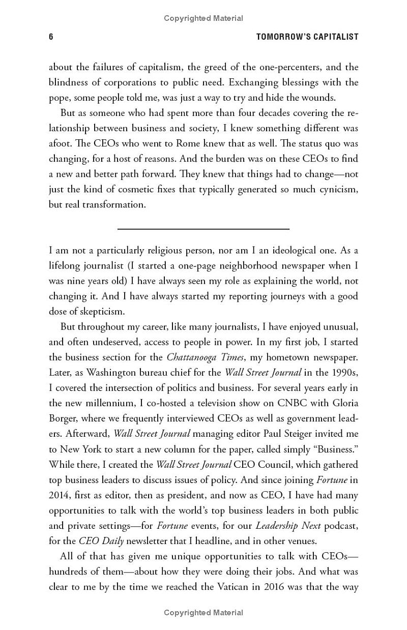 tomorrow's capitalist: my search for the soul of business