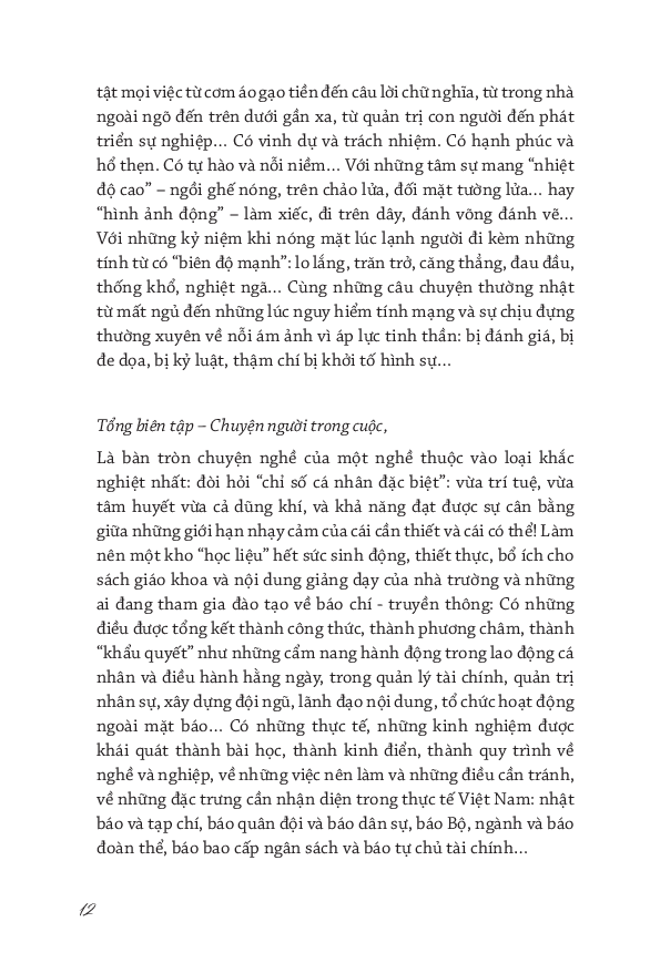 tổng biên tập - chuyện người trong cuộc