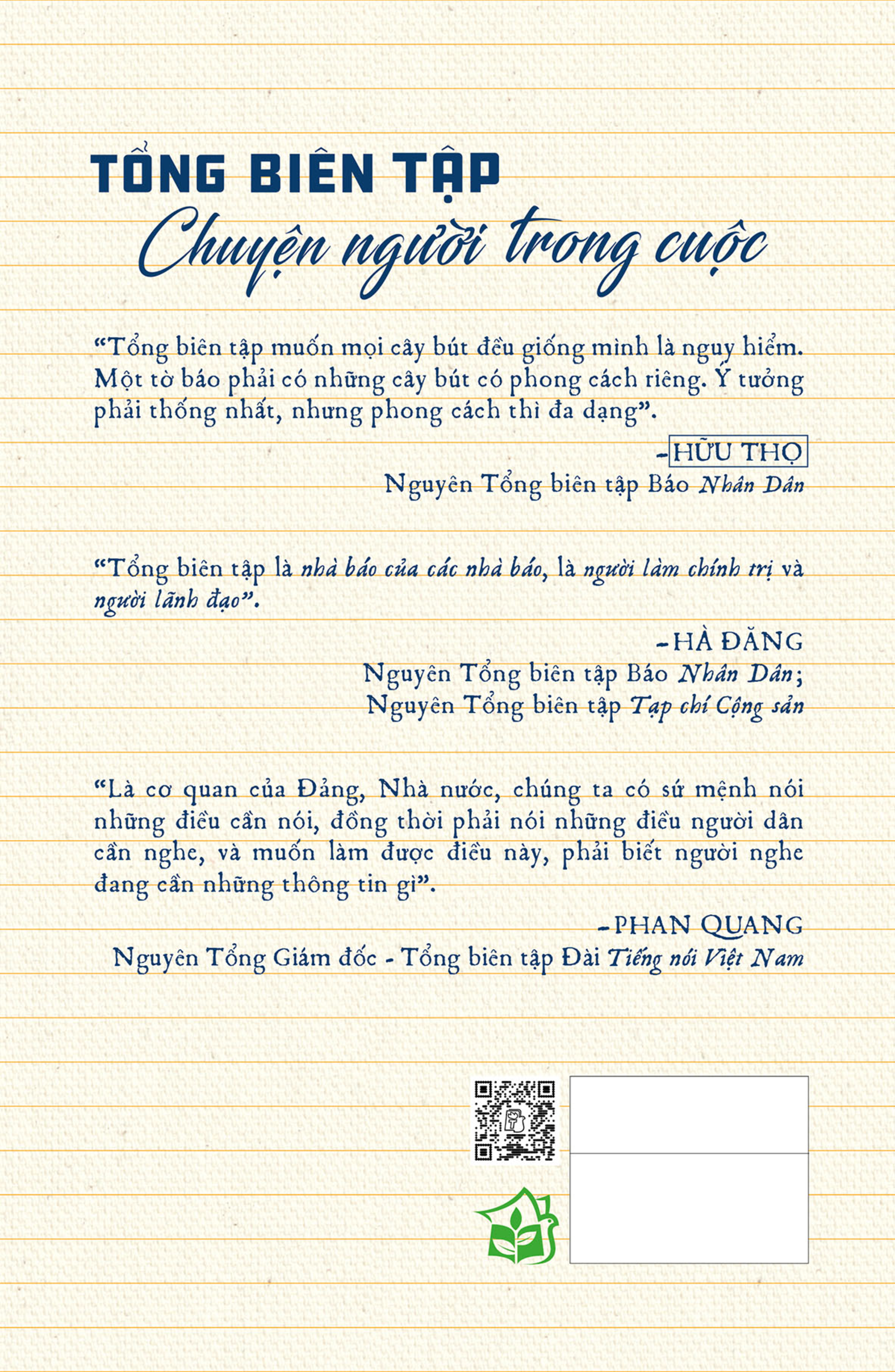 tổng biên tập - chuyện người trong cuộc