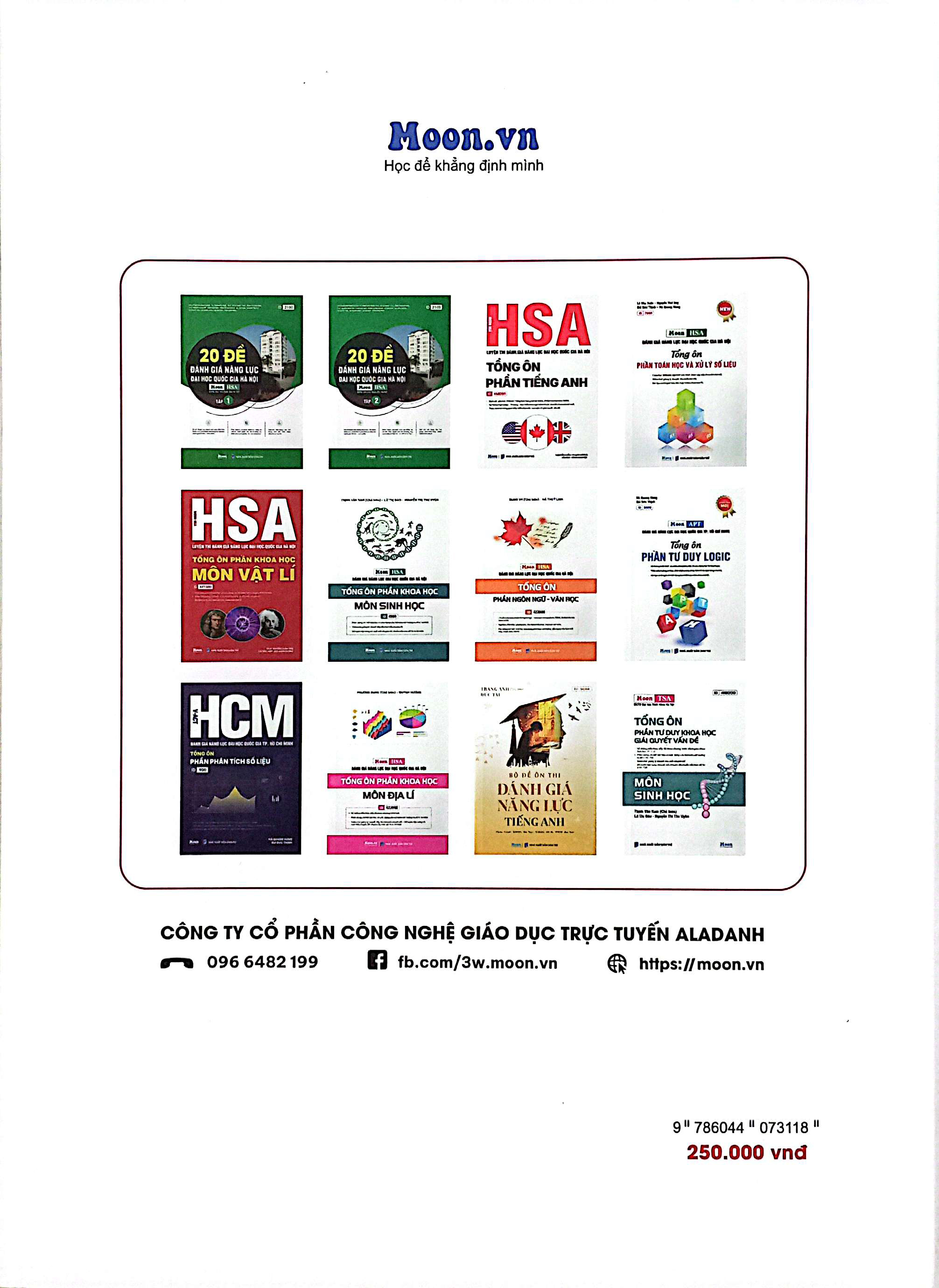 tổng ôn - luyện thi đánh giá năng lực đại học quốc gia hà nội (hsa)