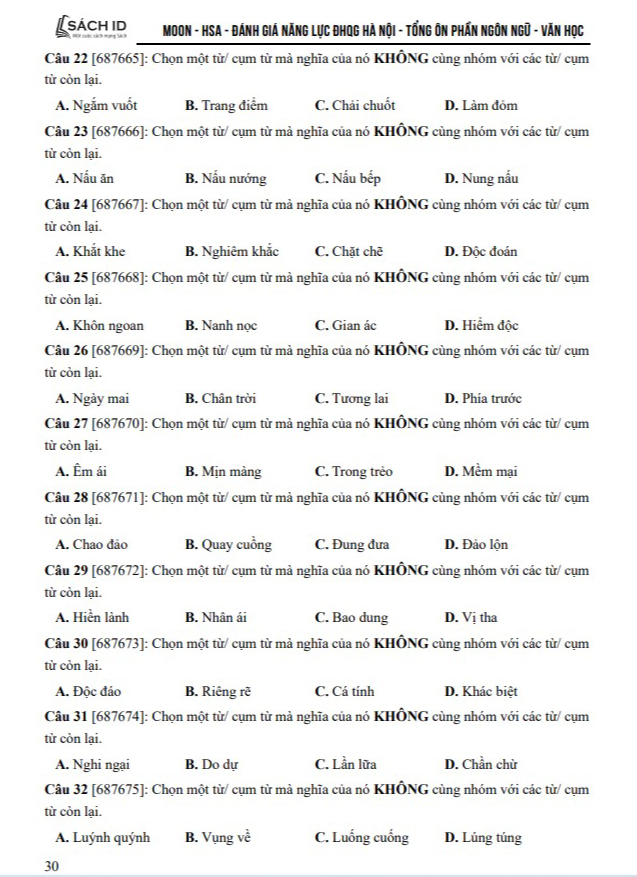 tổng ôn phần ngôn ngữ - văn học
