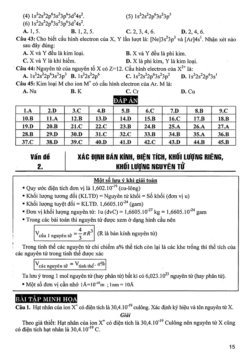 tổng ôn tập hóa đại cương và phi kim