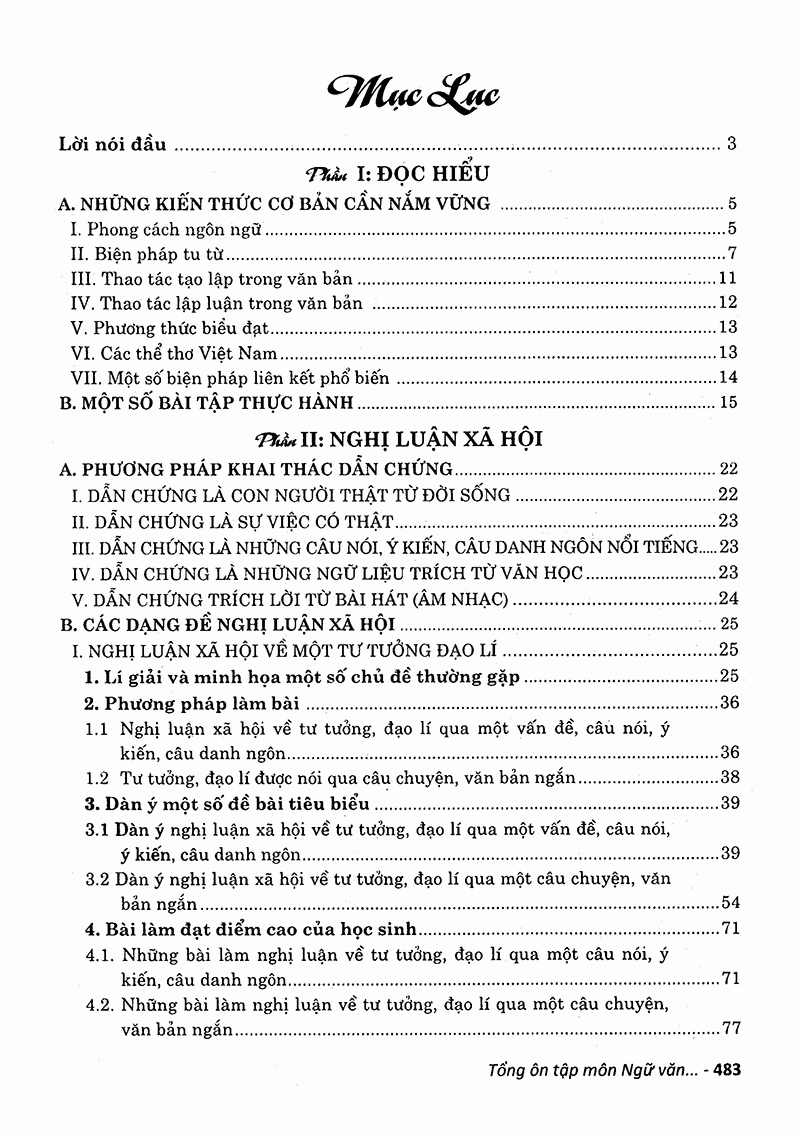 tổng ôn tập môn ngữ văn - ôn thi thpt quốc gia