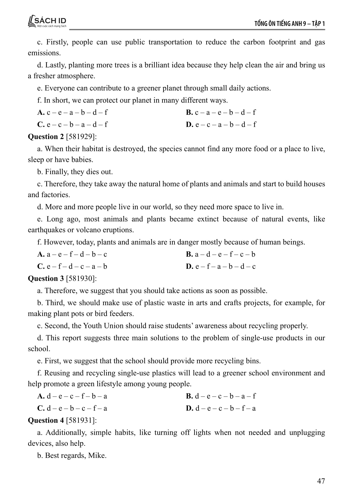 tổng ôn tiếng anh 9 - tập 1 (chương trình sgk mới)