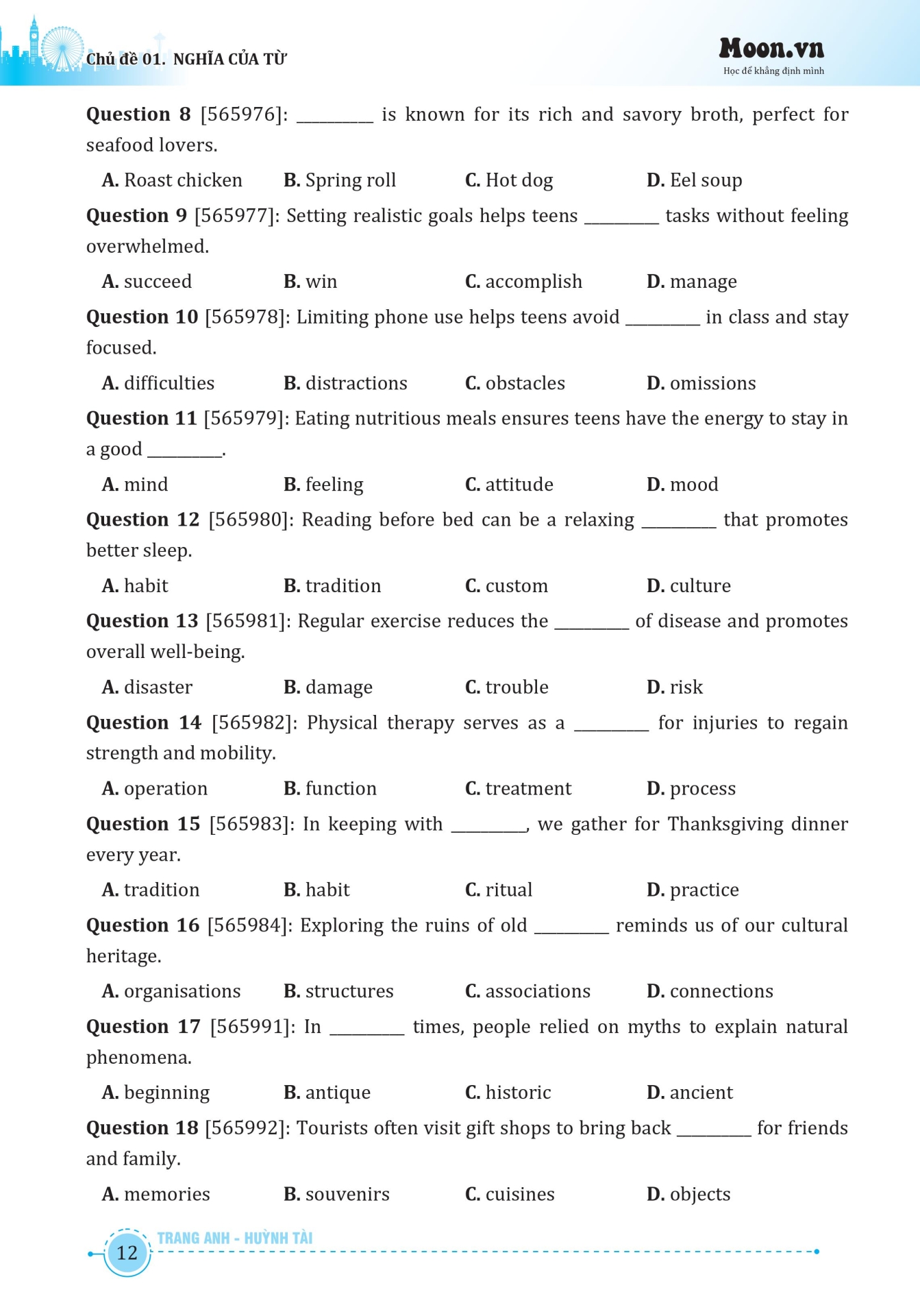 tổng ôn từ vựng tiếng anh - tập 1