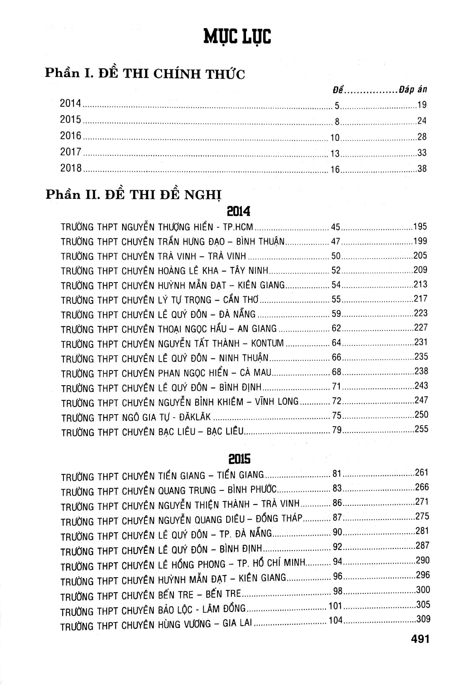 tổng tập đề thi olympic 30/4 sinh học lớp 10 (từ năm 2014 đến năm 2018)