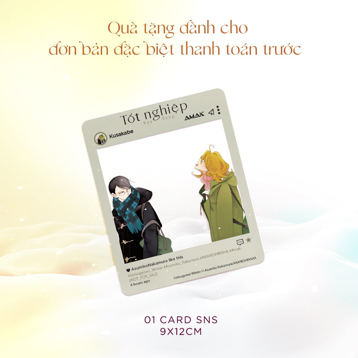 tốt nghiệp - mùa đông - bản đặc biệt - tặng kèm 2 bookmark + 1 postcard hai mặt + bộ 06 card lịch bồi dày + 2 móc khóa acrylic trái tim ghép đôi + 1 poster a3
