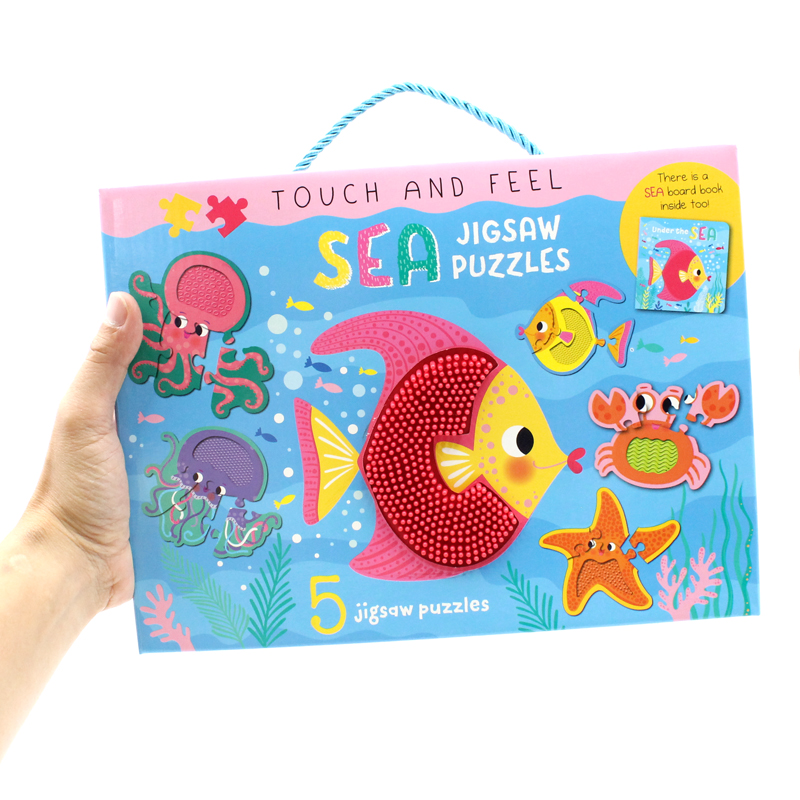 touch and feel jigsaw puzzles boxset - sea (5 jigsaw puzzles)