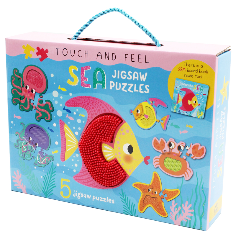 touch and feel jigsaw puzzles boxset - sea (5 jigsaw puzzles)
